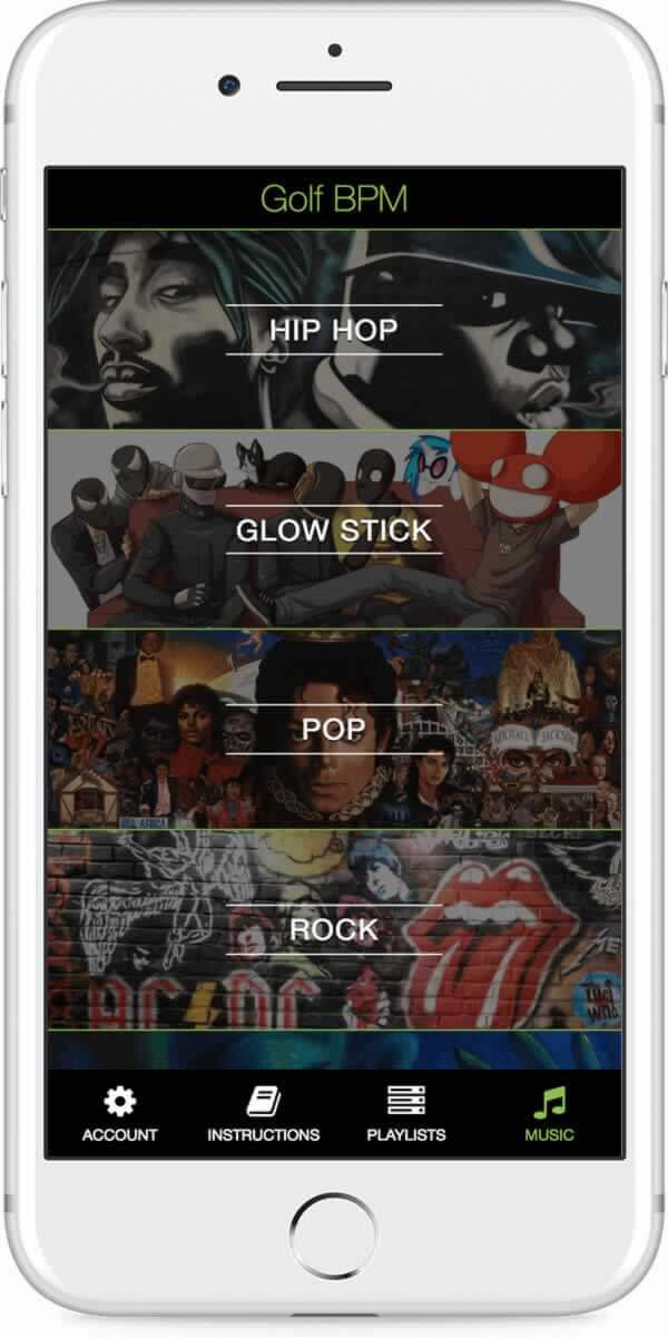 Golf BPM 2 App Screen Shot Jeremy Callahan