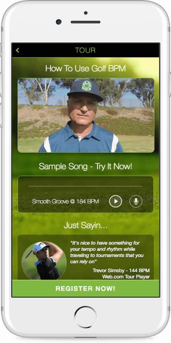 Golf BPM 5 App Screen Shot Jeremy Callahan