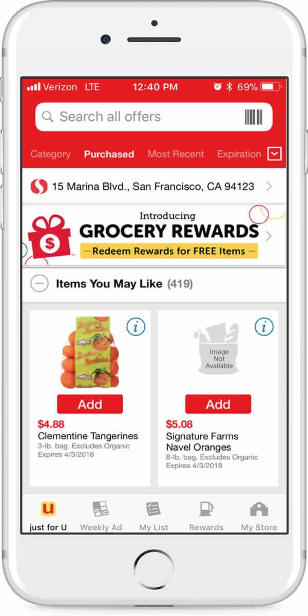 Safeway 2 App Screen Shot Jeremy Callahan