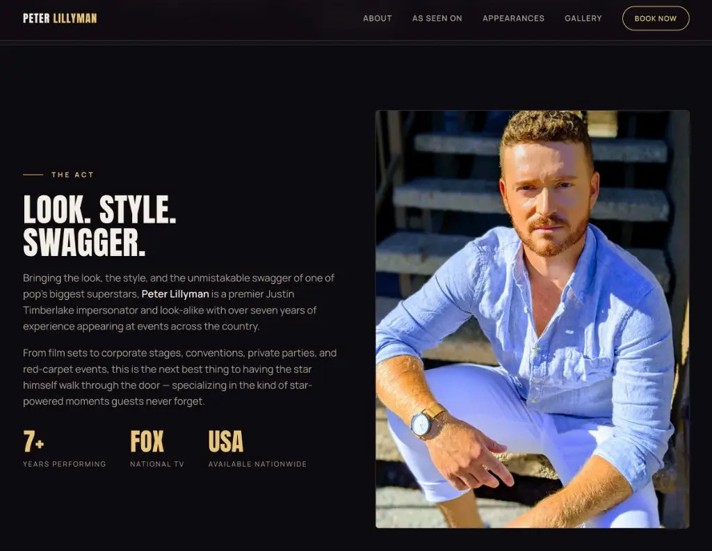 Peter Lillyman website homepage